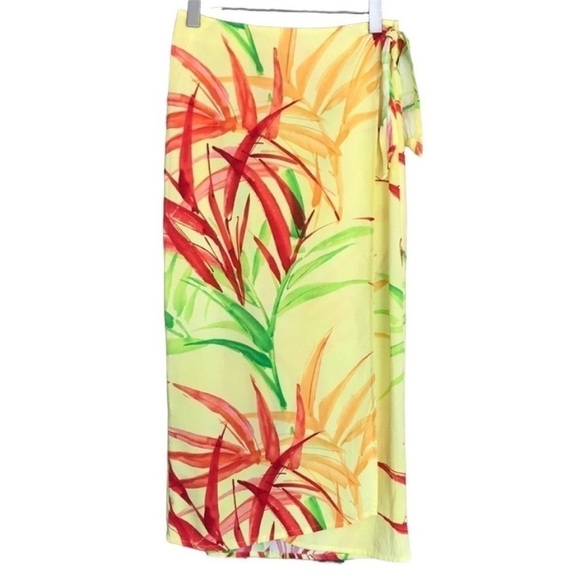Jams World Dresses & Skirts - Jams World Vintage Rush Rushes Palm Print Maxi Wrap Skirt